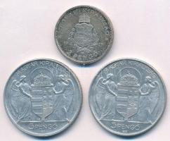 1936. 2P Ag "Liszt Ferenc" + 1943. 5P Al "Horthy Miklós születésének 75. évfordulója&...