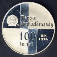 1974. 100Ft Ag "50 éves az MNB" T:PP Csak 6000db!