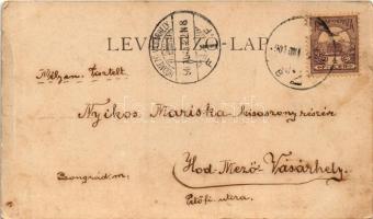 1901 Ada Kaleh, török sziget Orsova alatt. Jäger Alfred kiadása / Turkish island (fa)