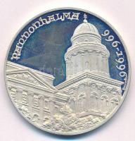 Bognár György (1944-) 1996. "II. János Pál pápa látogatása Pannonhalmán" jelzett Ag emléké...