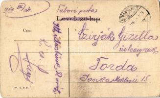1914 Szatmárnémeti, Szatmár, Satu Mare; Kölcsey szobor, Református templom. Hollósi felvétele. L.D.F...