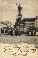 1905 Arad, Vértanúk szobra, Weigl üzlete. Roth Testvérek kiadása / martyrs monument, statue (EB)
