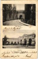 1904 Arad, Vár főkapu, katonák, őrszoba / castle gate with K.u.K. soldeirs, guardhouse (fa)