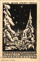 Szebb Jövőt! Boldog Karácsonyt! Darszon-nyomda, felelős kiadó: Lajos F. / Hungarian irredenta Christmas greeting art postcard (EB)