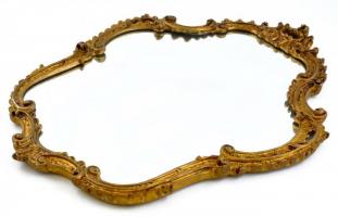 Neobarokk stílusú fa tükör, néhány helyen restaurált. 82x63 cm