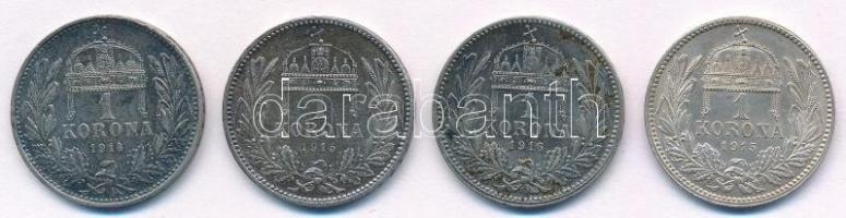 1914KB-1916KB 1K Ag "Ferenc József" (4x) T:1-,2 ph. Adamo K5.1