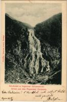1903 Fogarasi-havasok (Fogarasi Kárpátok), Fogarascher Karpathen, Muntii Fagarasului; vízesés. Fleissig Jakab kiadása / waterfall
