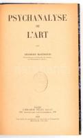 Baudouin, Charles: Psychanalyse de LArt. Paris, 1929, Librairie Félix Alcan. Újrakötött félvászon kötés, jó állapotban.
