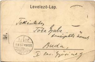 1900 Buziás, Buziásfürdő, Baile Buzias; Gyógyterem, bazár, sétány a meleg fürdőhöz. Kossak József ud...