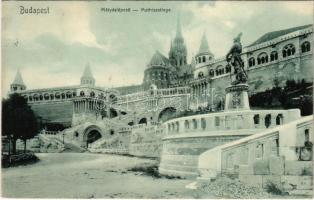 1907 Budapest I. Halászbástya, Mátyás-lépcső. Photobrom No. 65. (EK)