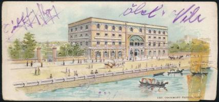 Grand Hotel International Brindisi litho reklámkártya, sérült