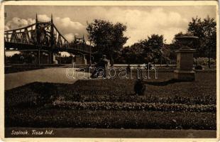 1935 Szolnok, Tisza híd (kopott sarkak / worn corners)