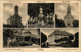 1940 Örkény, Római katolikus templom, Hősök szobra, emlékmű, Református templom, Pálóczy-Horváth kastély, Vitézi Rend gazdaképző iskola (EK)