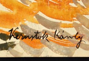 Kernstok jelzéssel: Gellérthegy. Akvarell, papír, 33×40 cm