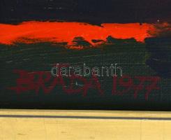 Bráda Tibor (1941-): Csendélet denevérrel. Olaj, vászon, jelzett és datált (Bráda 1977), hátoldalán ...