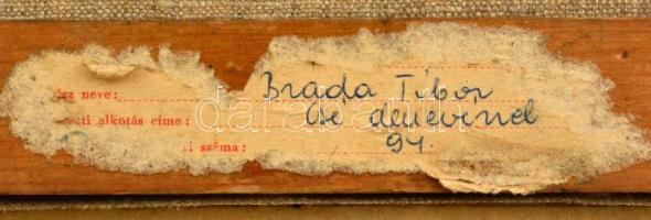Bráda Tibor (1941-): Csendélet denevérrel. Olaj, vászon, jelzett és datált (Bráda 1977), hátoldalán ...