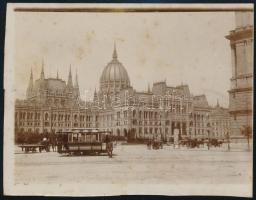 cca 1900 Budapest, Parlament, fotó, kissé foltos, 9×11,5 cm