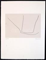 Ruggero Pazzi (1927-2010): Szuprematista kompozíció, a Hommage a Patkai mappából. Szitanyomat, merít...