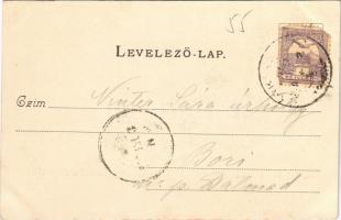 Párkánynána, Párkány-Nána, Stúrovo; vasútállomás, vonat. Üdvözlet Esztergomból! Wallfisch S. kiadása...