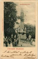 1900 Zenta, Senta; Szentháromság szobor. Straub Ödön kiadása / Trinity statue