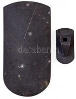 Arató Gyula (1898-1969) 1943. "Mátyás Király Sportév 1943" hadifém plakett (80x40mm) + gom...