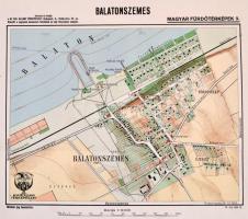 1929 Balatonszemes térképe, 1: 10 000, kiadja: Magyar Kir. Állami Térképészet, 33×29 cm
