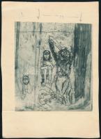 Össz. 5 db klf. rézkarc és hidegtű grafika, többek közt Varga Nándor Lajos, Pirkenstein után (1895-1...