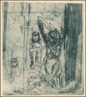 Össz. 5 db klf. rézkarc és hidegtű grafika, többek közt Varga Nándor Lajos, Pirkenstein után (1895-1...