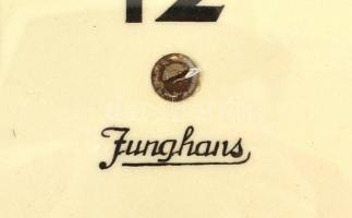 Porcelán Junghans retro falióra ingás szerkezettel. Javításra szorul, de jó állapotban, Kulccsal 26x...