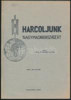 1935 Bp., Harcolunk Nagy-Magyarországért irredenta jegyzetlap