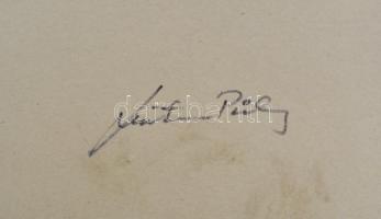 1995 Leisztner Piroska (1938-): Nőszirom. Monotípia, papír, jelzett (hátoldalán is), üvegezett fa ke...