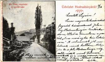 1899 Hodrusbánya, Banská Hodrusa (Hodrushámor, Hodrusa-Hámre); Sz. Péter kápolnája, postahivatal. Joerges 43. / chapel and post office (EK)