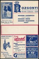 cca 1930 Siófoki Kaszinókert reklámos műsorlapja