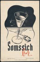 cca 1930 Siófoki Kaszinókert reklámos műsorlapja