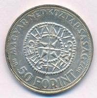 1972. 50Ft Ag "Szent István" T:BU patina 
Adamo EM38