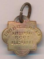 1928. "Szatmár, Ugocsa és Bereg Vármegyék ebbárcája" Cu kutyabárca (34x34mm) T:2 karikán k...