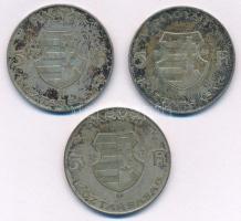 1947. 5Ft Ag "Kossuth" (3x) T:3 patina 
Adamo F8.1