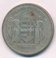1930. 5P "Horthy Jobbra" Ag T:2- patina Adamo P8