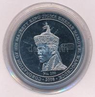 Bhután 2008. 100Ng Ag Jigme Khesar Namgyel Wangchuck lezárt műanyag fóliában T:PP Bhutan 2008. 100 Ngultrum Ag Jigme Khesar Namgyel Wangchuck in factory seald foil pack C:PP Krause KM#115