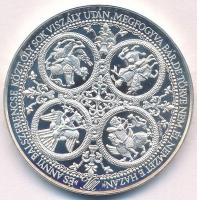 Bognár György (1944-) 1996. "Millecentenárium" Ag emlékérem dísztokban, tanúsítvánnyal (31...