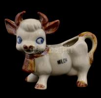 Moritz Zdekauer porcelán kínáló, matricás, jelzett, alján lepattanással, 18,5x10,5 cm + Figurális te...