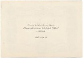 1848. 100Ft "Kossuth bankó" imitációja, hátoldalán "Nyomatott a Magyar Nemzeti Múzeum...
