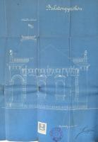 1903 Dr. Eőri Szabó Jenő építendő villájának tervrajza Balatongyörökön, szakadással, 46×75 cm