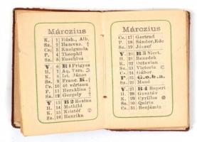 1881 Tárcanaptár. Kötés belül kissé szétvált. Egészbőr kötésben
