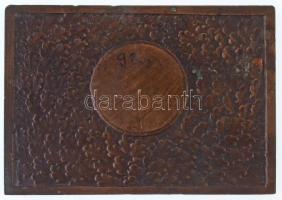 ~1930. Br céllövészeti díjplakett "Füsti ötvös" gyártói jelzéssel (73x52mm) T:2-