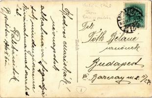 1940 Budapest XV. Rákospalota, Halász Pál borbély terme, úri és hölgy fodrász üzlete. Hátoldalon Hal...