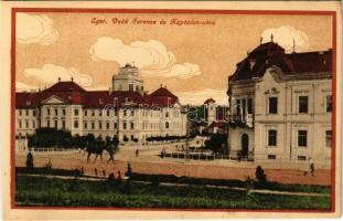 Eger, Deák Ferenc és Káptalan utca. Ladányi Mihályné kiadása - képeslapfüzetből / from postcard booklet