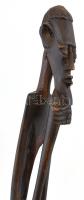 Hórihorgas ember. Faragott afrikai fa szobrocska. Töréssel. 62 cm