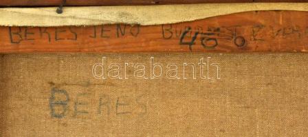 Béres Jenő (1912-1981): Pipacsok. Olaj, vászon, jelzett, hátoldalán a festő autográf feliratával, 80...