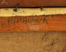 Béres Jenő (1912-1981): Pipacsok. Olaj, vászon, jelzett, hátoldalán a festő autográf feliratával, 80...